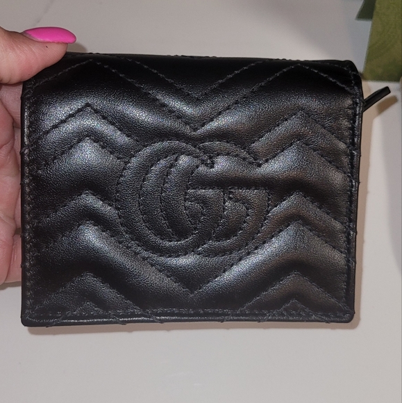 GUCCI Marmont Leather Card Case Wallet - Picture 2 of 14